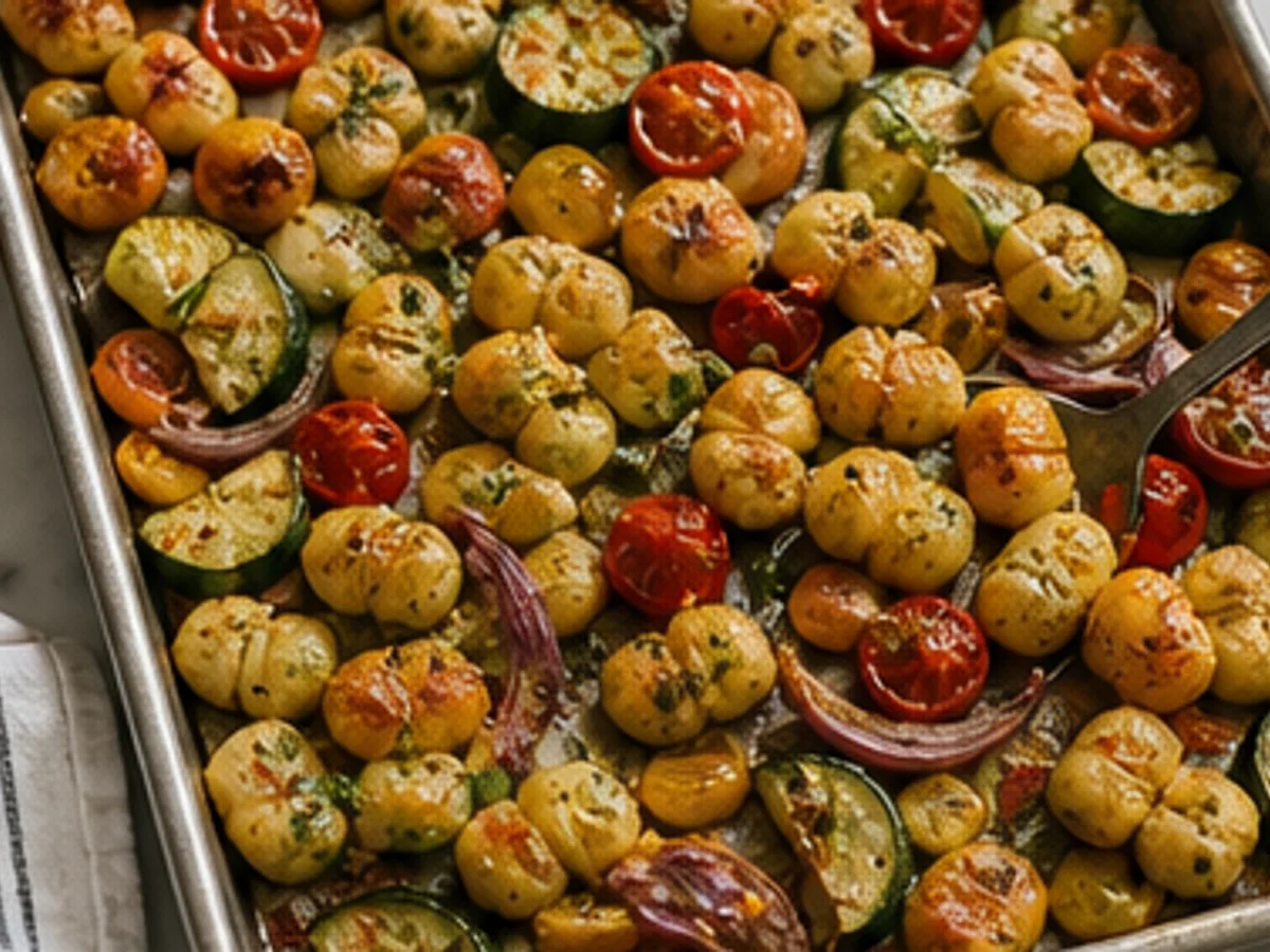 Crispy Sheet-Pan Gnocchi with Summer Vegetables