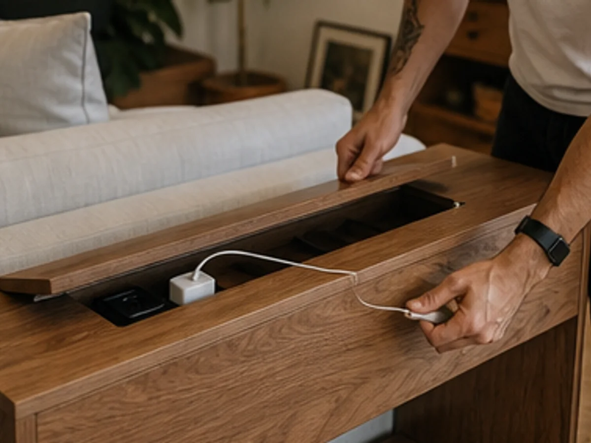 Build a Slim Sofa Console with Hidden Charging