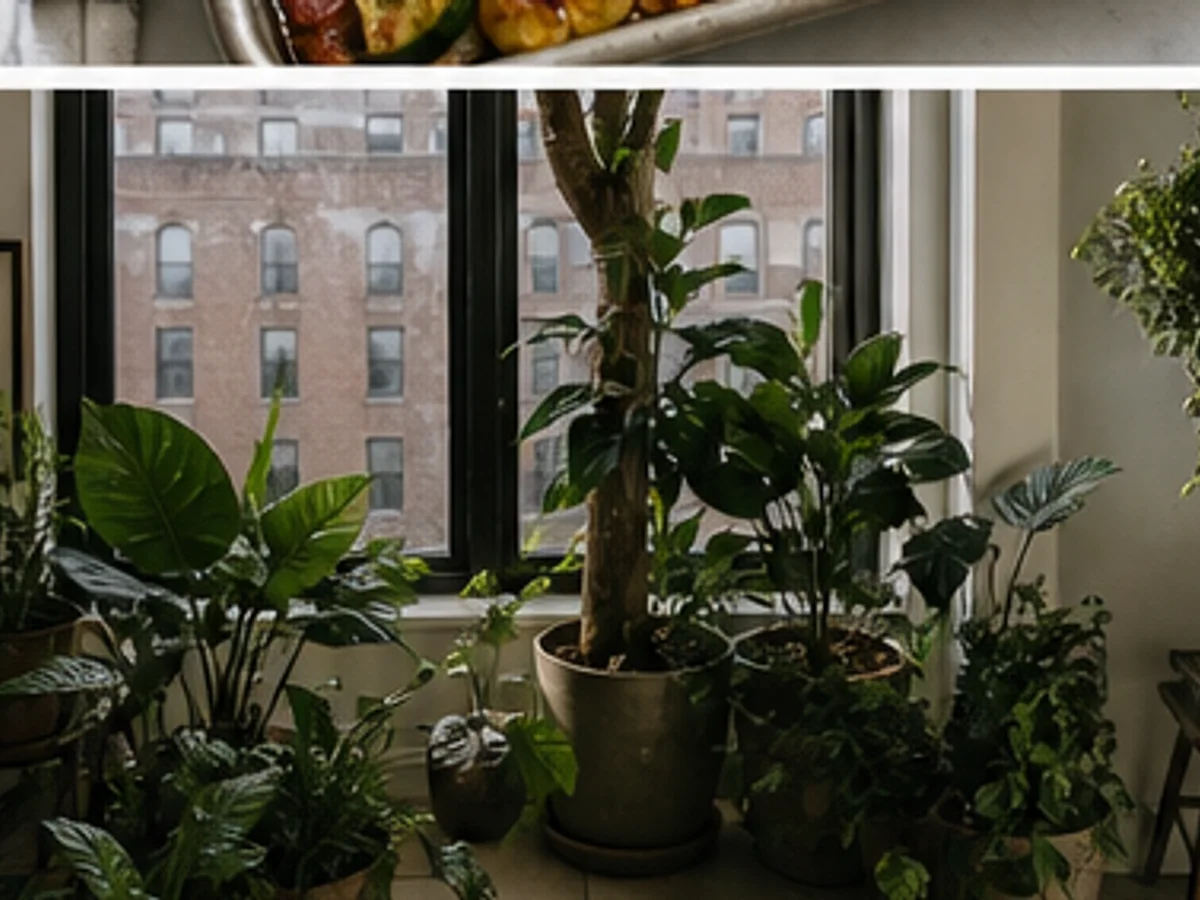 Apartment filled with houseplants