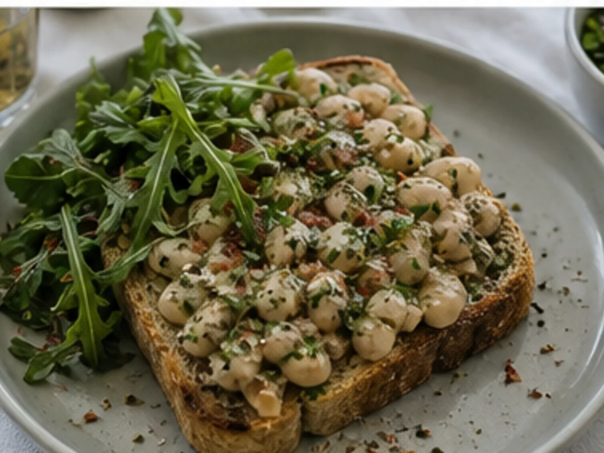 Herby White Bean Toasts for Lunch