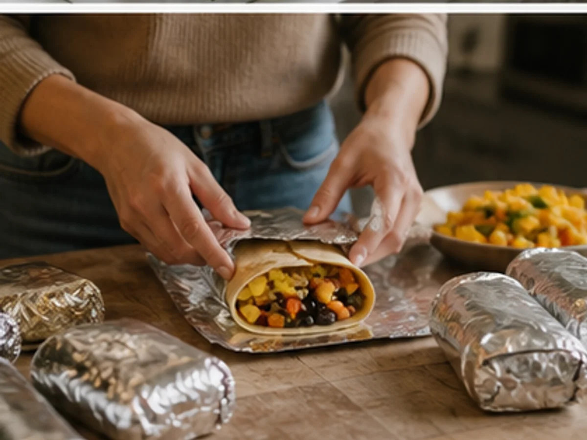 Freezer-Friendly Vegetable Breakfast Burritos