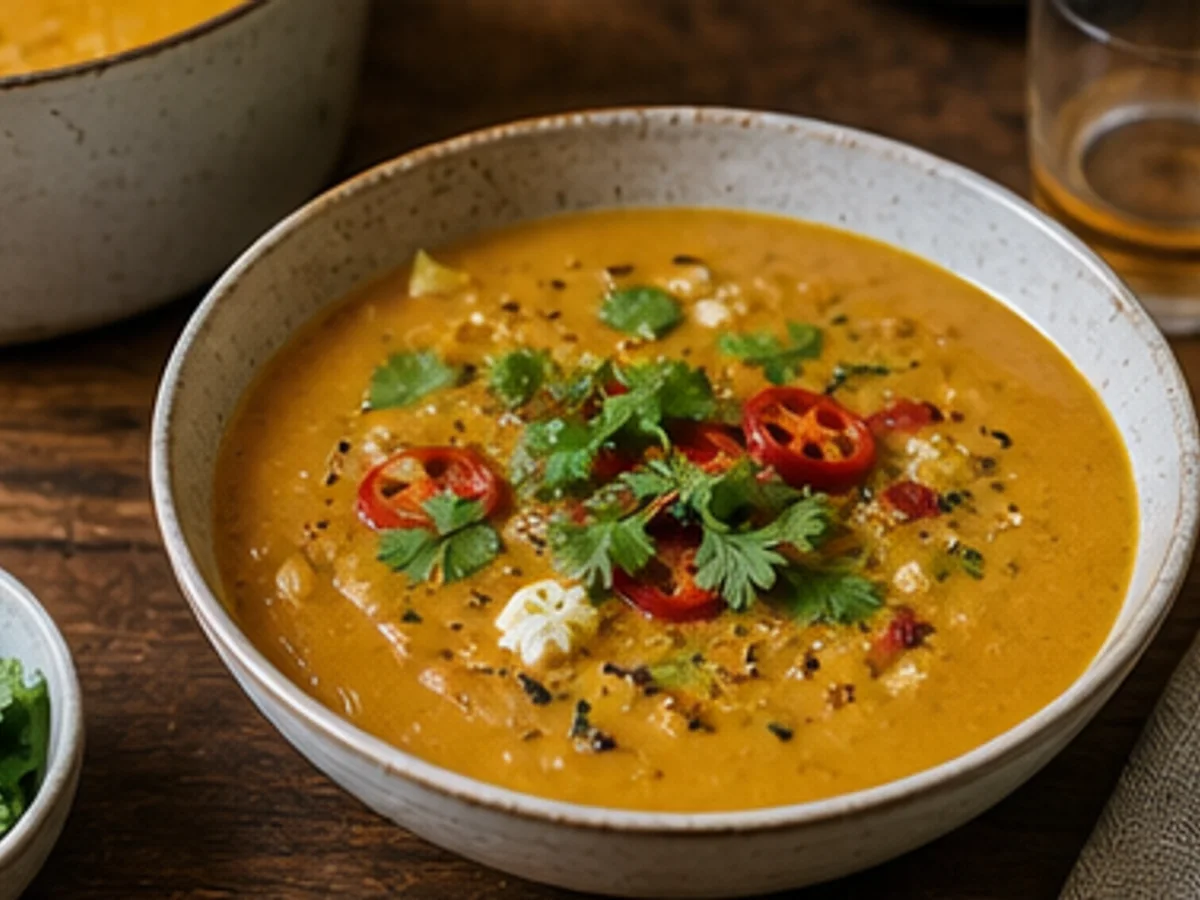 Golden Coconut Lentil Soup